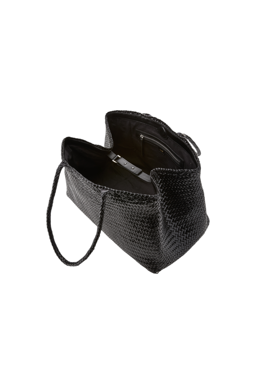 Romy Woven Tote in Black