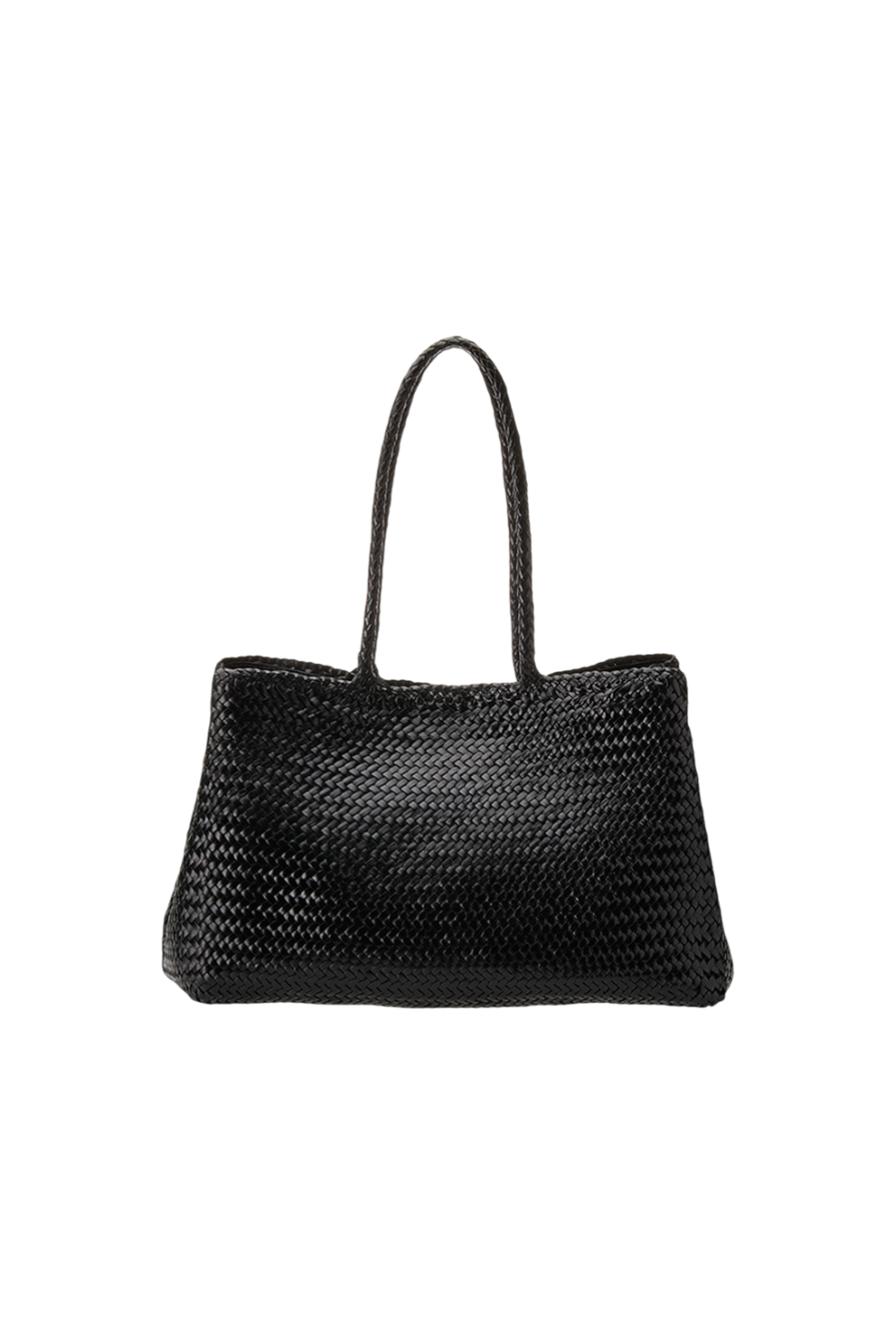 Romy Woven Tote in Black