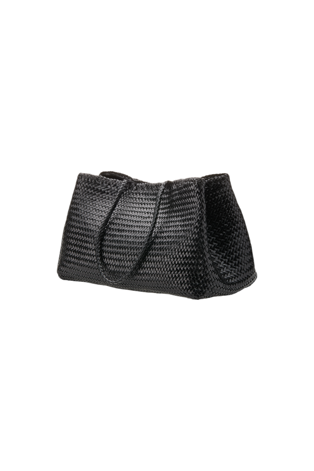 Romy Woven Tote in Black