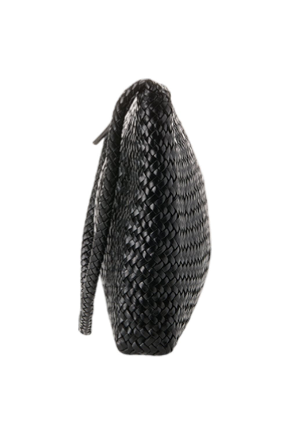 Nina Woven Shoulder Bag in Black