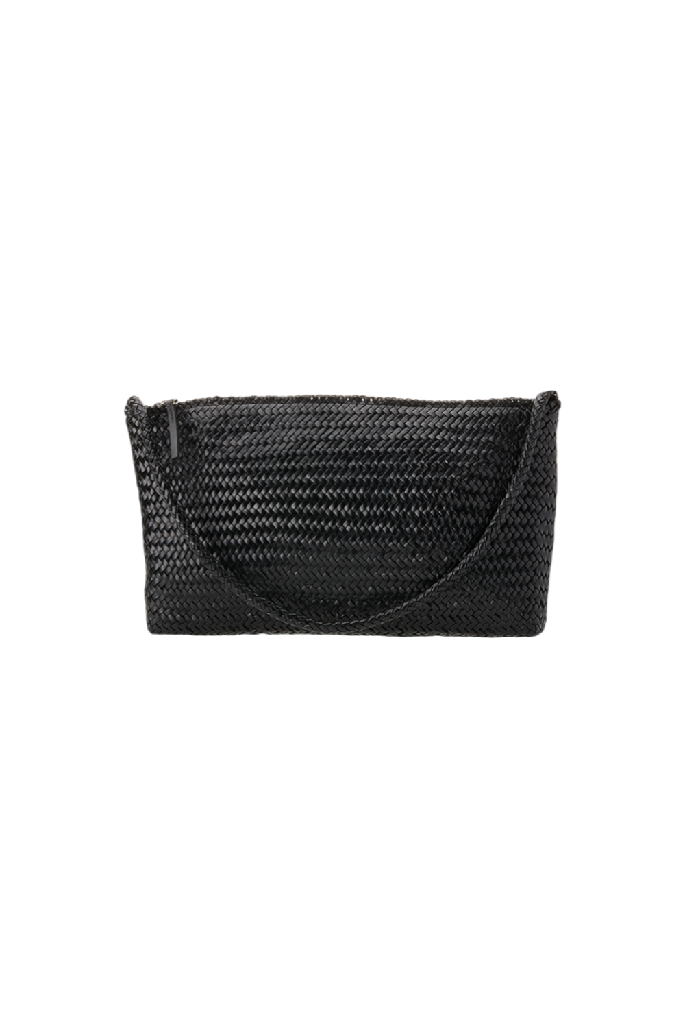 Nina Woven Shoulder Bag in Black