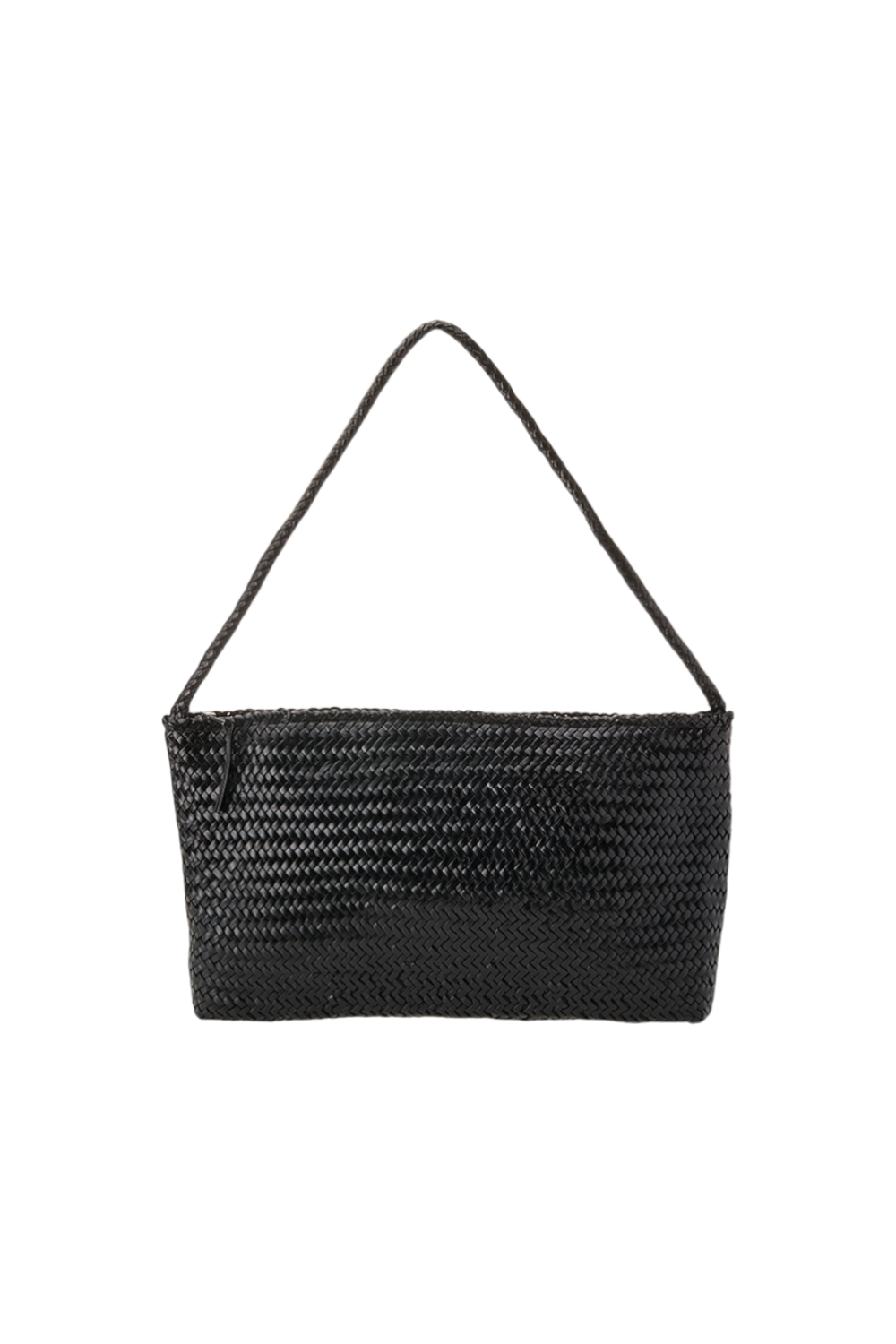 Nina Woven Shoulder Bag in Black