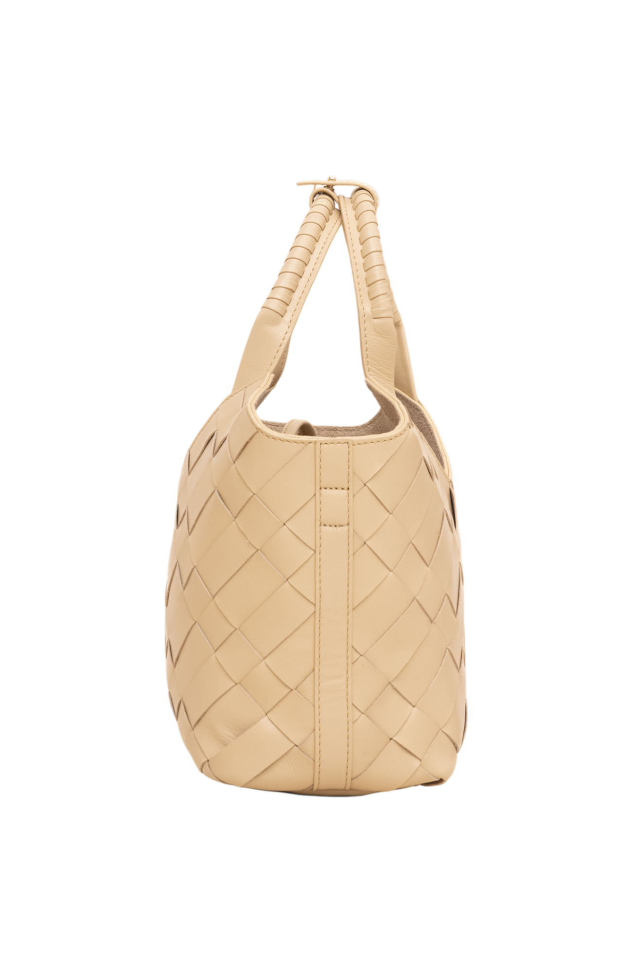 Cabas Mini Woven Shopper in Sand