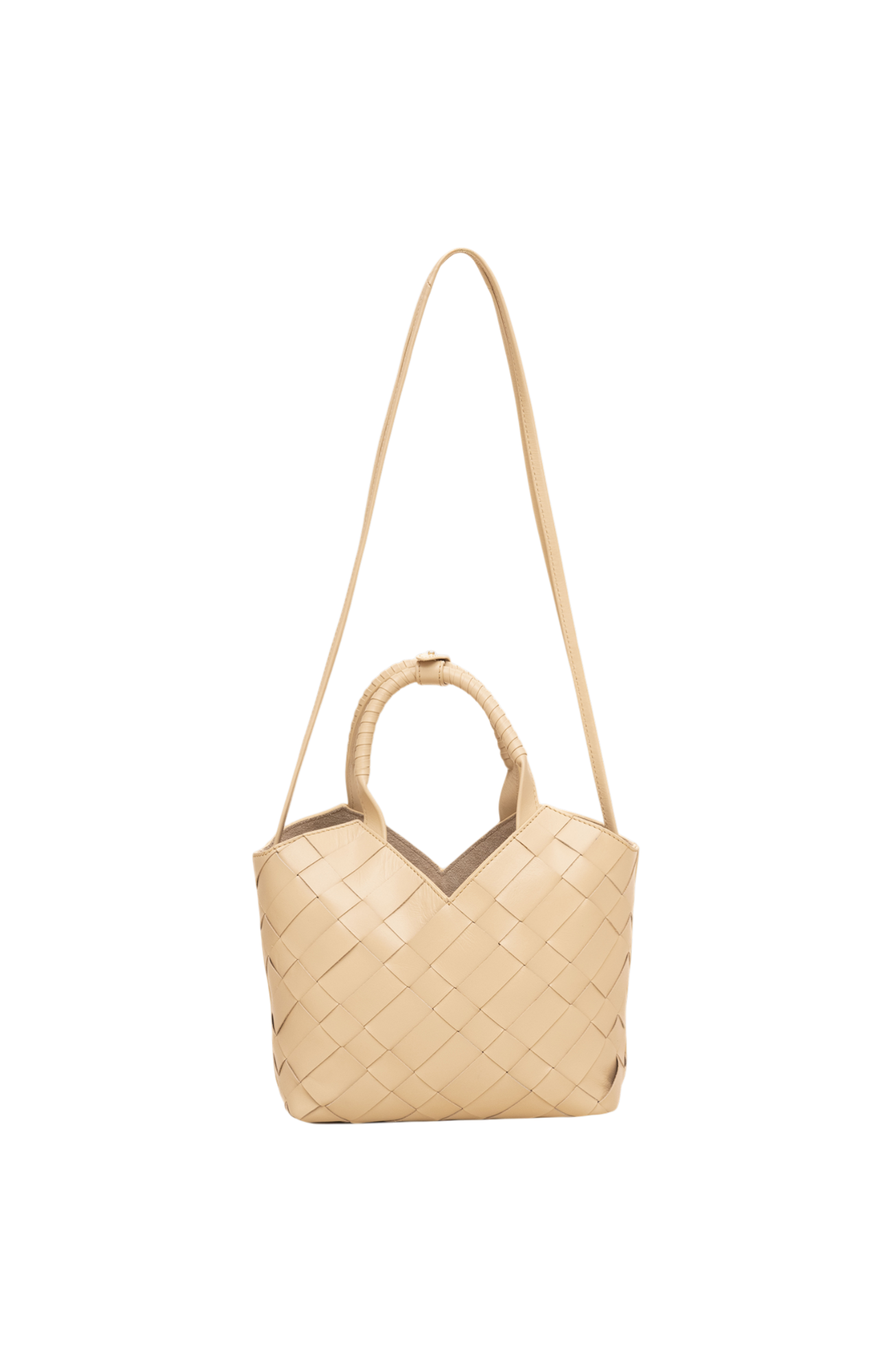 Cabas Mini Woven Shopper in Sand