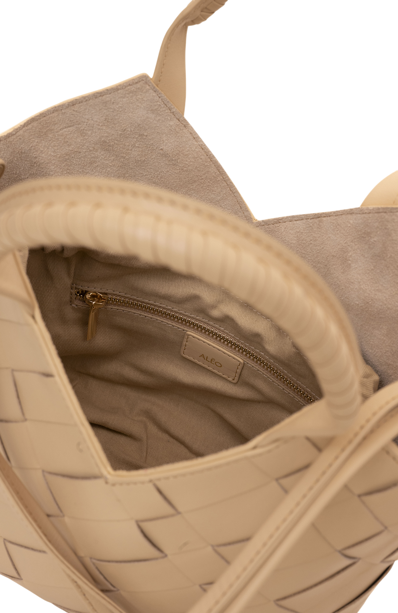 Cabas Mini Woven Shopper in Sand