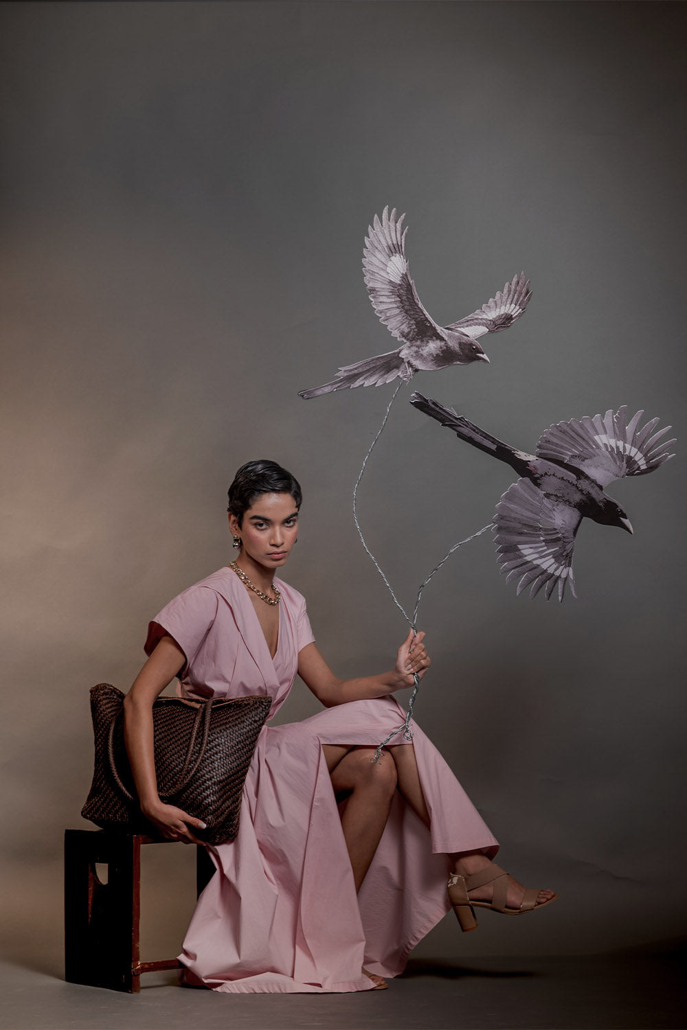 Lana Woven Tote in Crema & Fondant