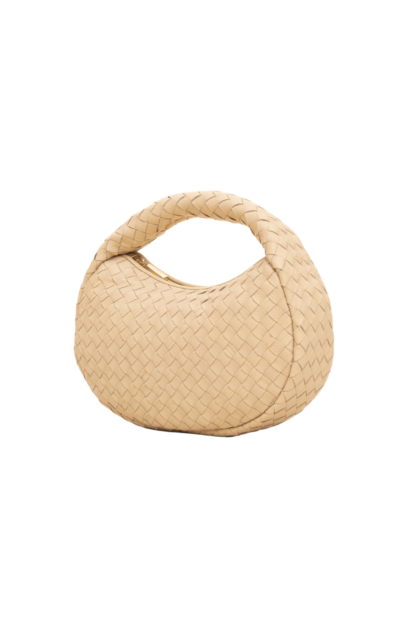 Laluna Mini Woven Shoulder Bag in Sand