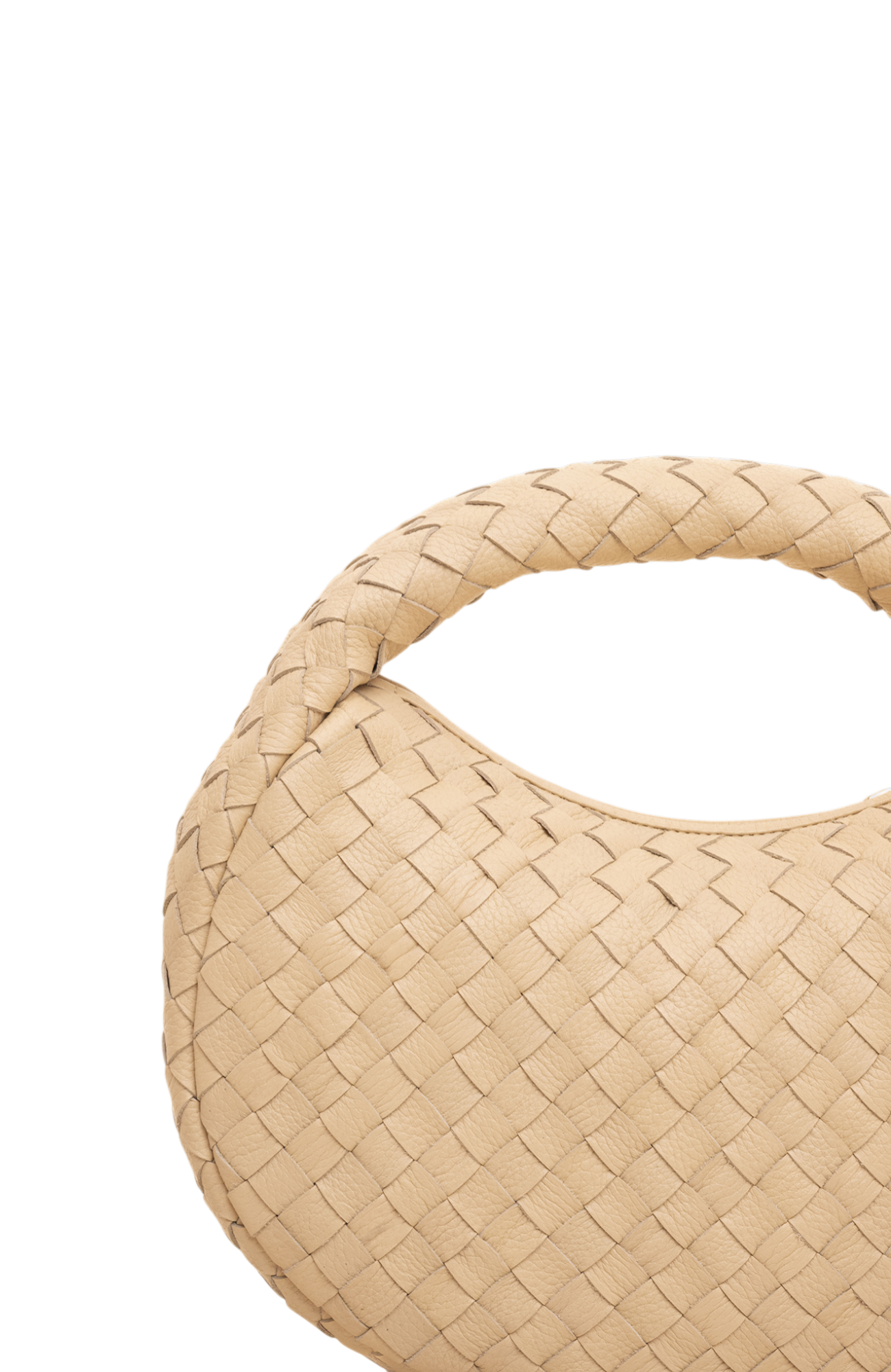 Laluna Mini Woven Shoulder Bag in Sand