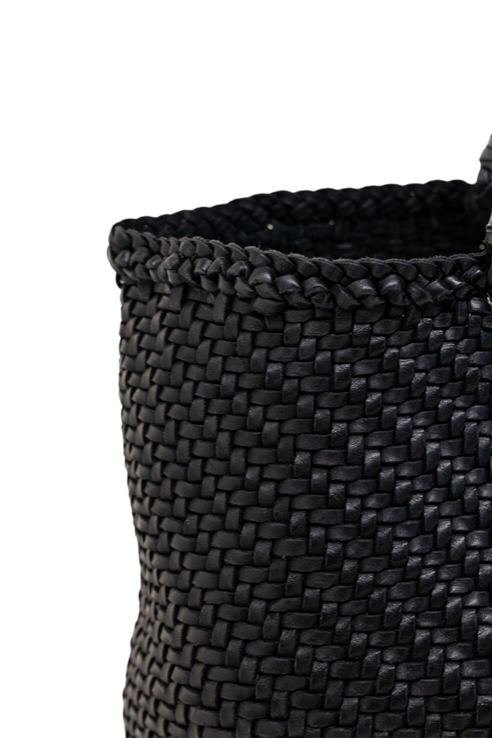 Lana Woven Tote in Black