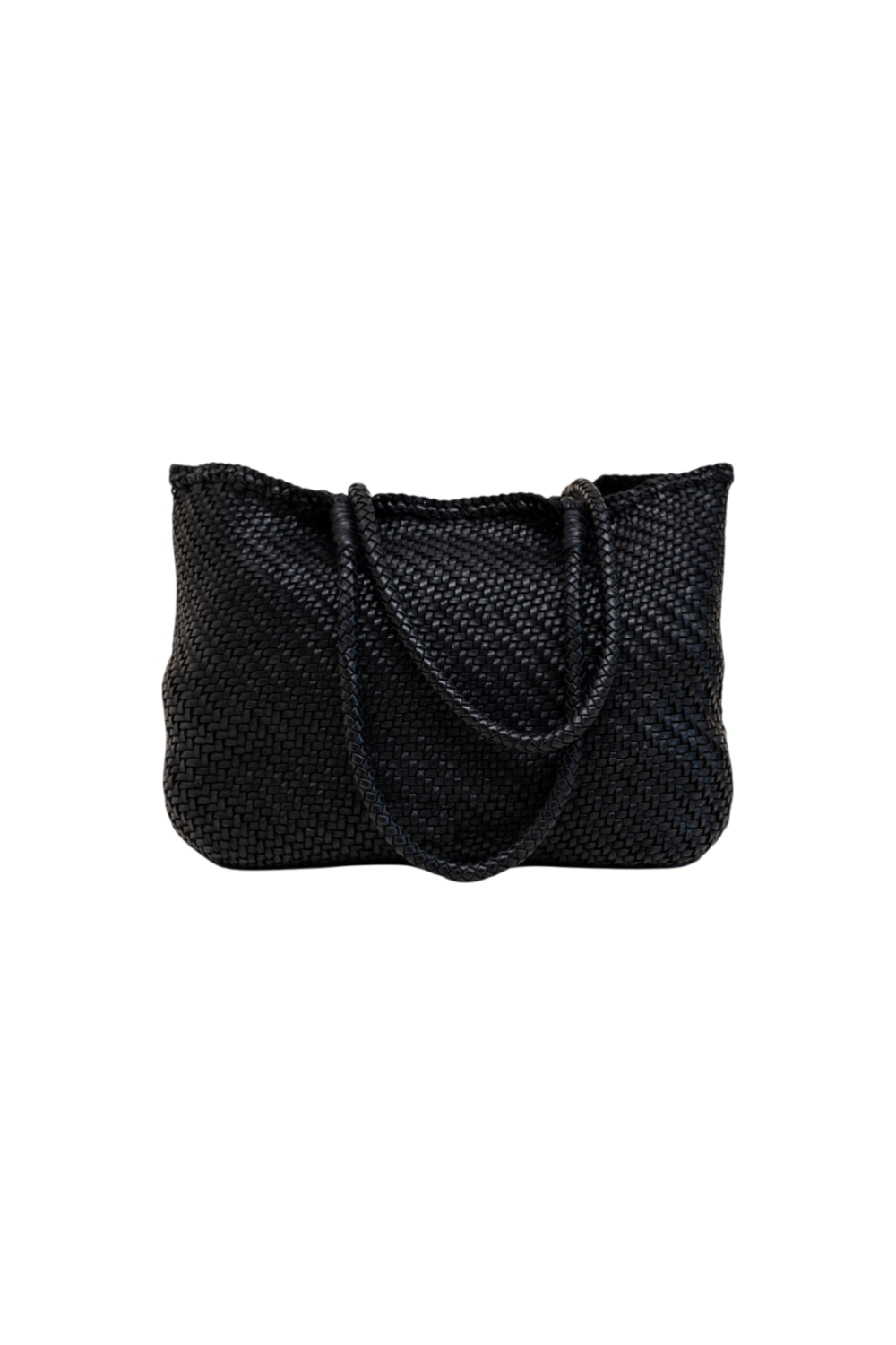 Lana Woven Tote in Black