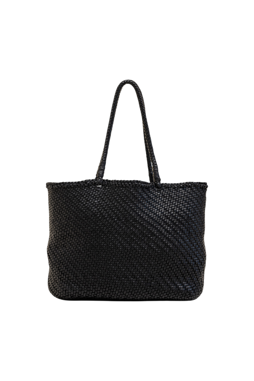 Lana Woven Tote in Black