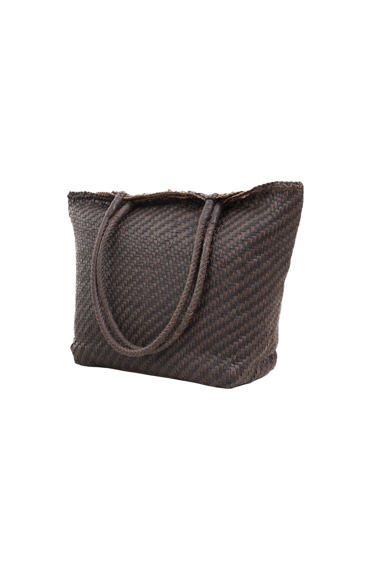 Lana Woven Tote in Crema & Fondant