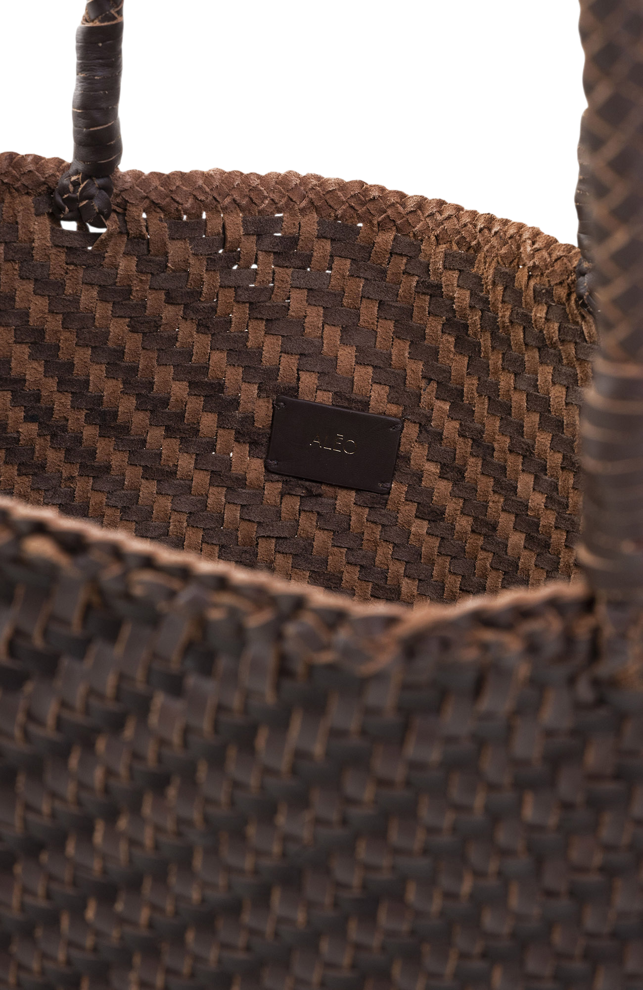 Lana Woven Tote in Crema & Fondant