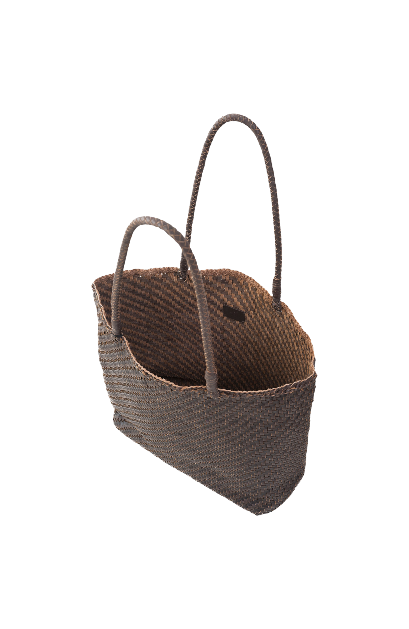 Lana Woven Tote in Crema & Fondant