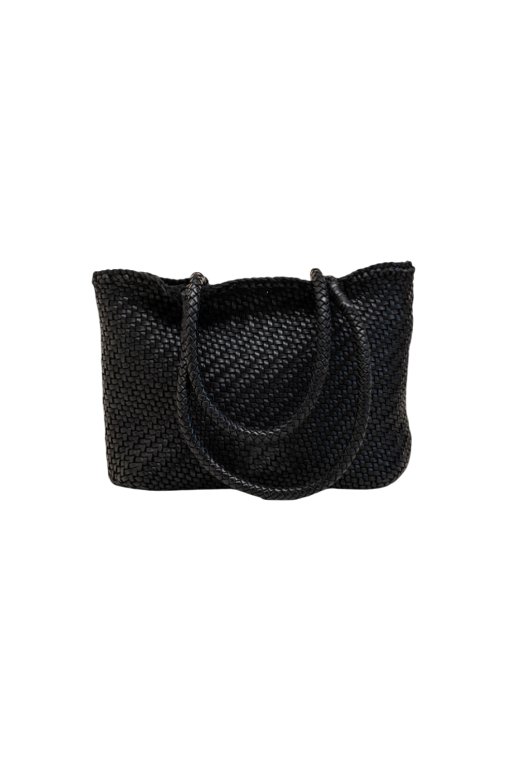 Lana Mini Woven Tote in Black