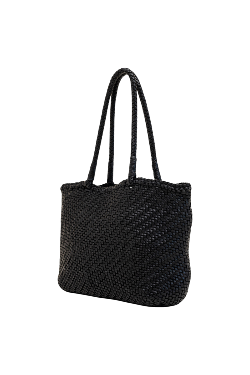 Lana Mini Woven Tote in Black