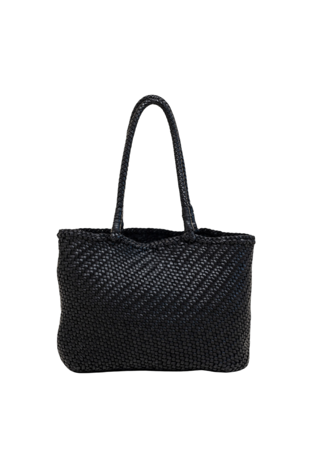 Lana Mini Woven Tote in Black