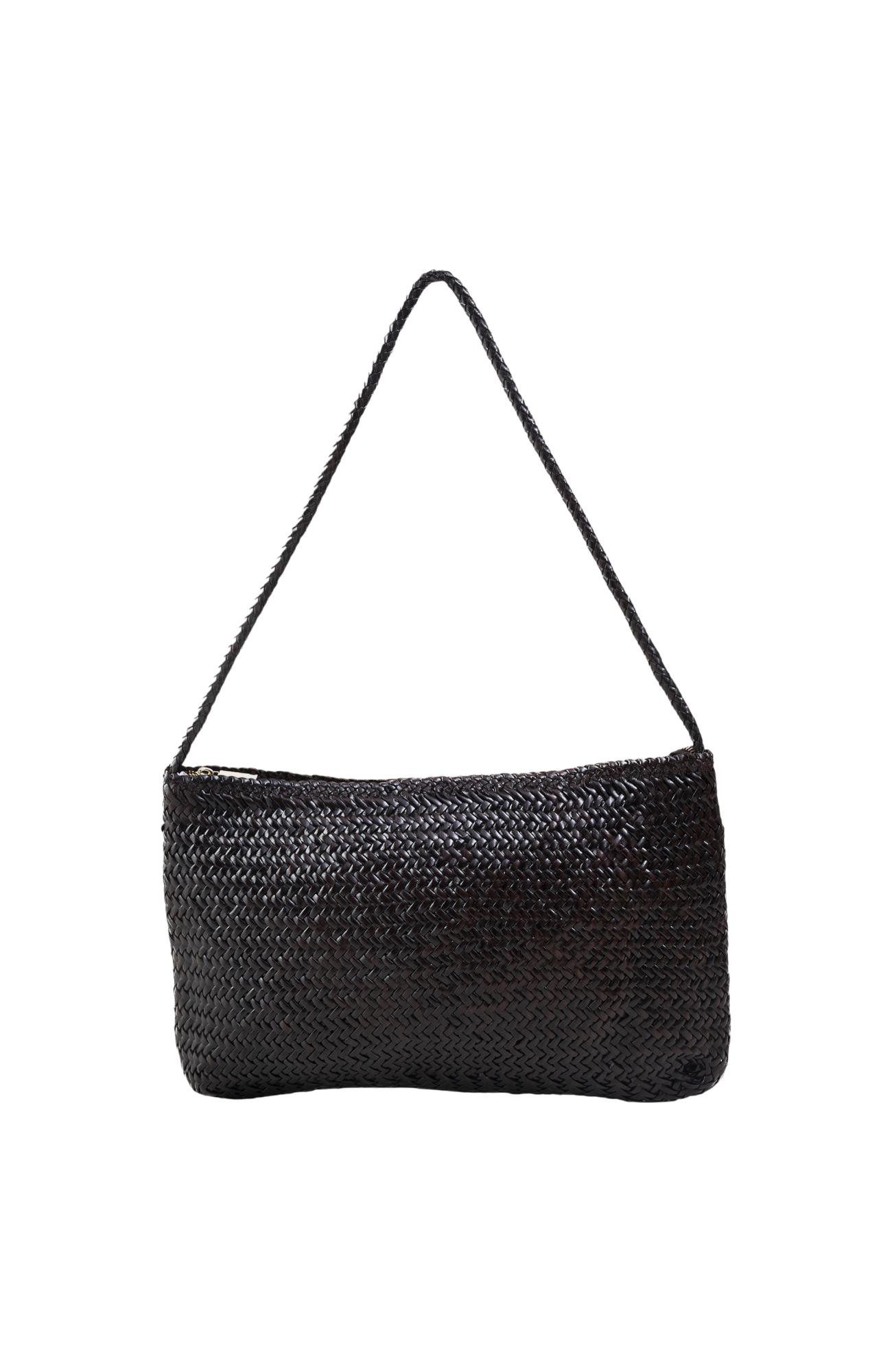 Nina Woven Shoulder Bag in Crema