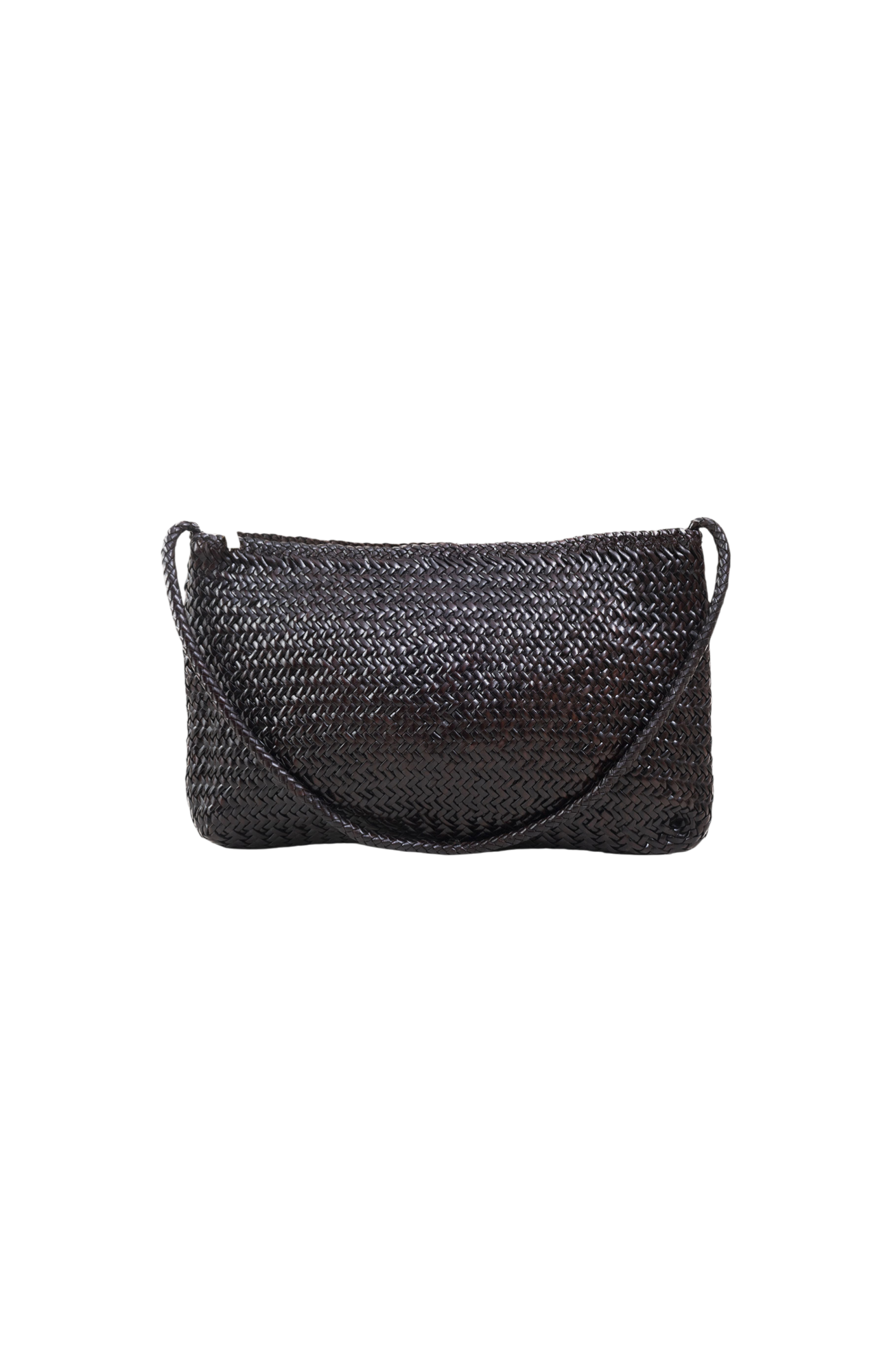 Nina Woven Shoulder Bag in Crema