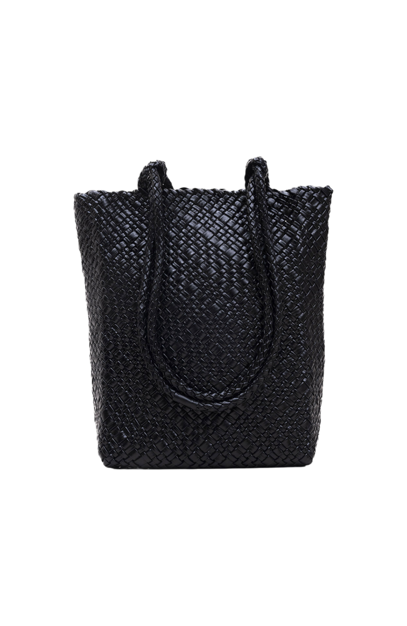 Piper Woven Tote in Black