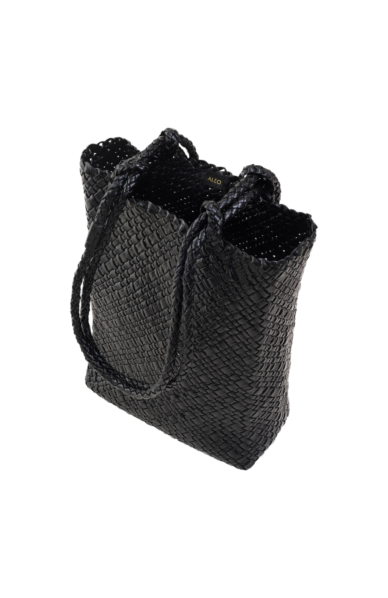 Piper Woven Tote in Black