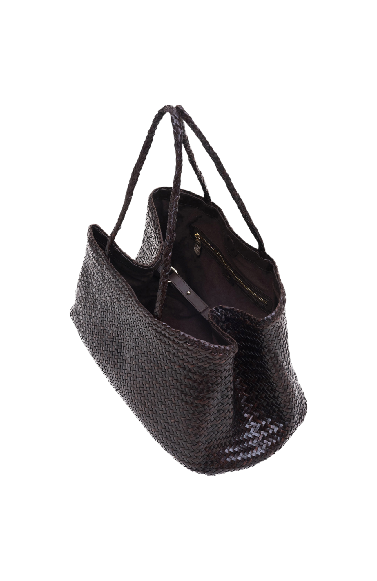 Romy Woven Tote in Crema