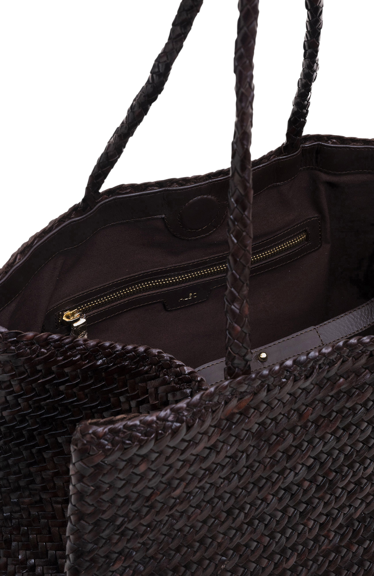 Romy Woven Tote in Crema