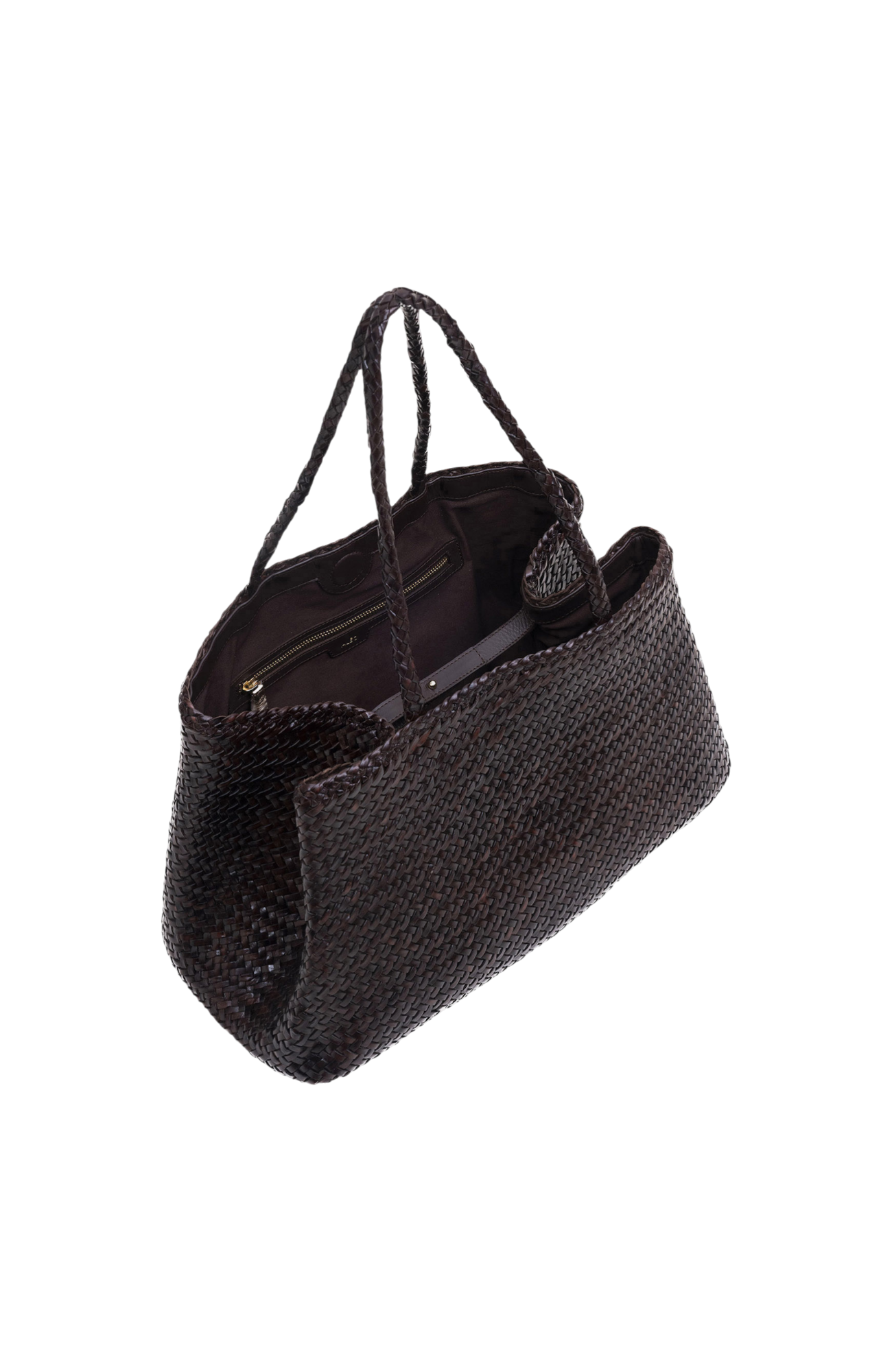 Romy Woven Tote in Crema