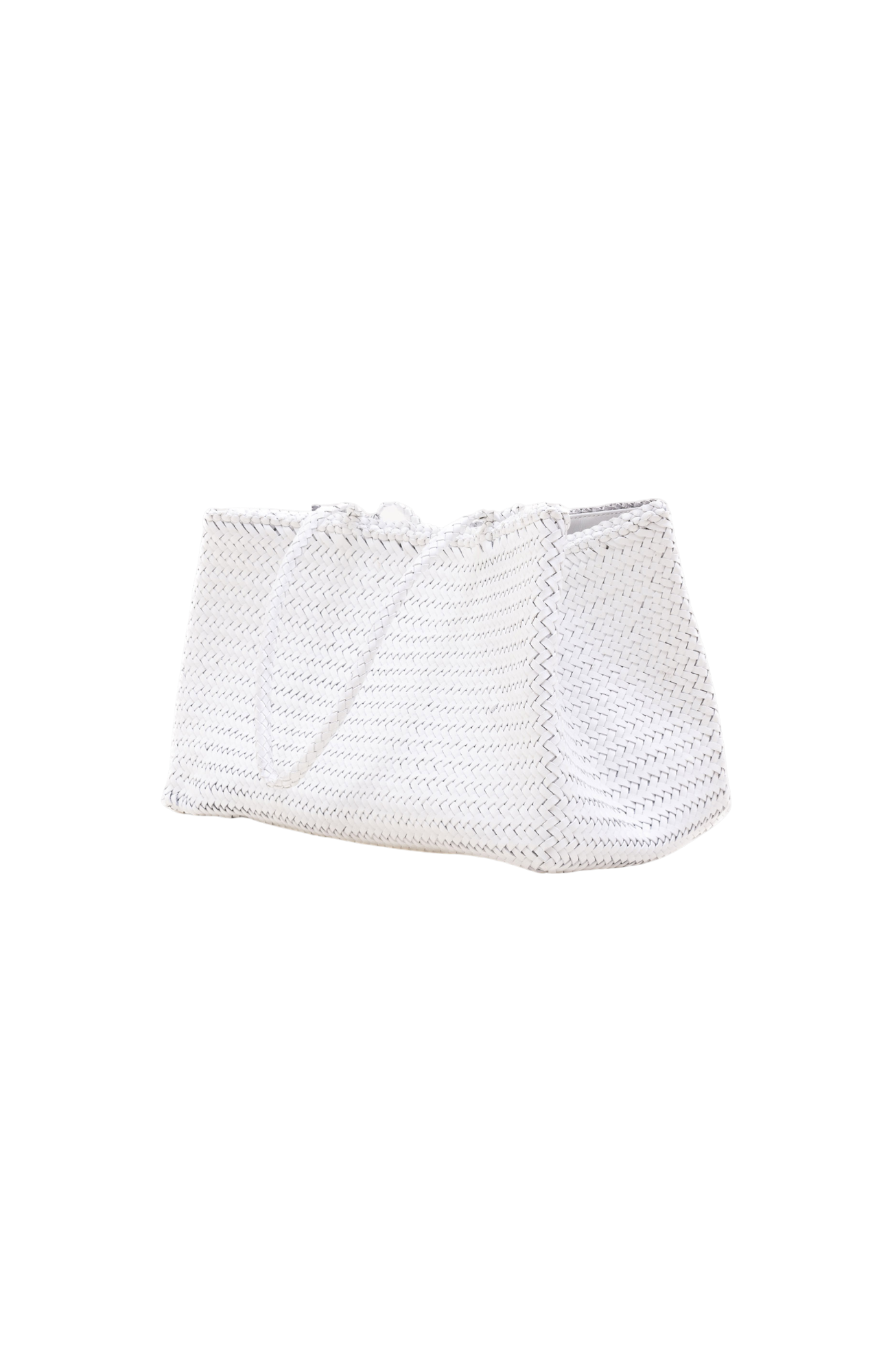 Romy Woven Tote in Ivory