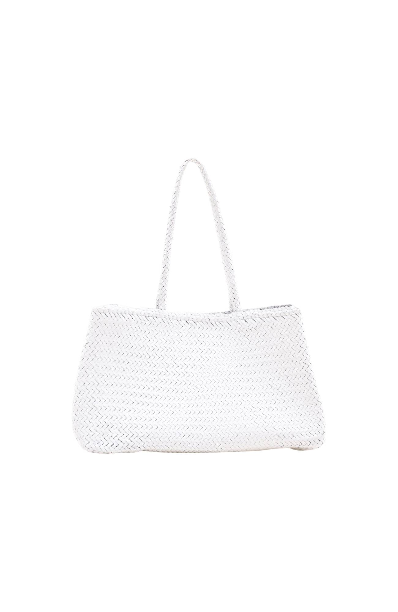 Romy Woven Tote in Ivory