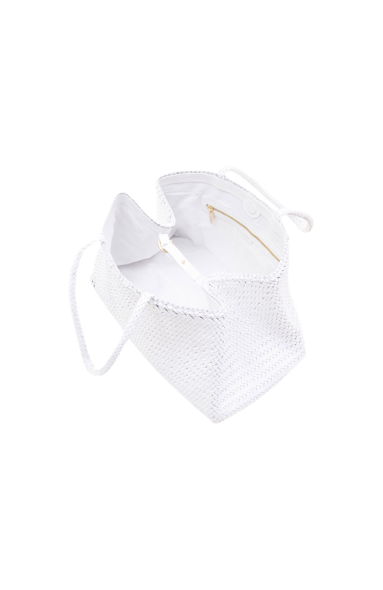 Romy Woven Tote in Ivory