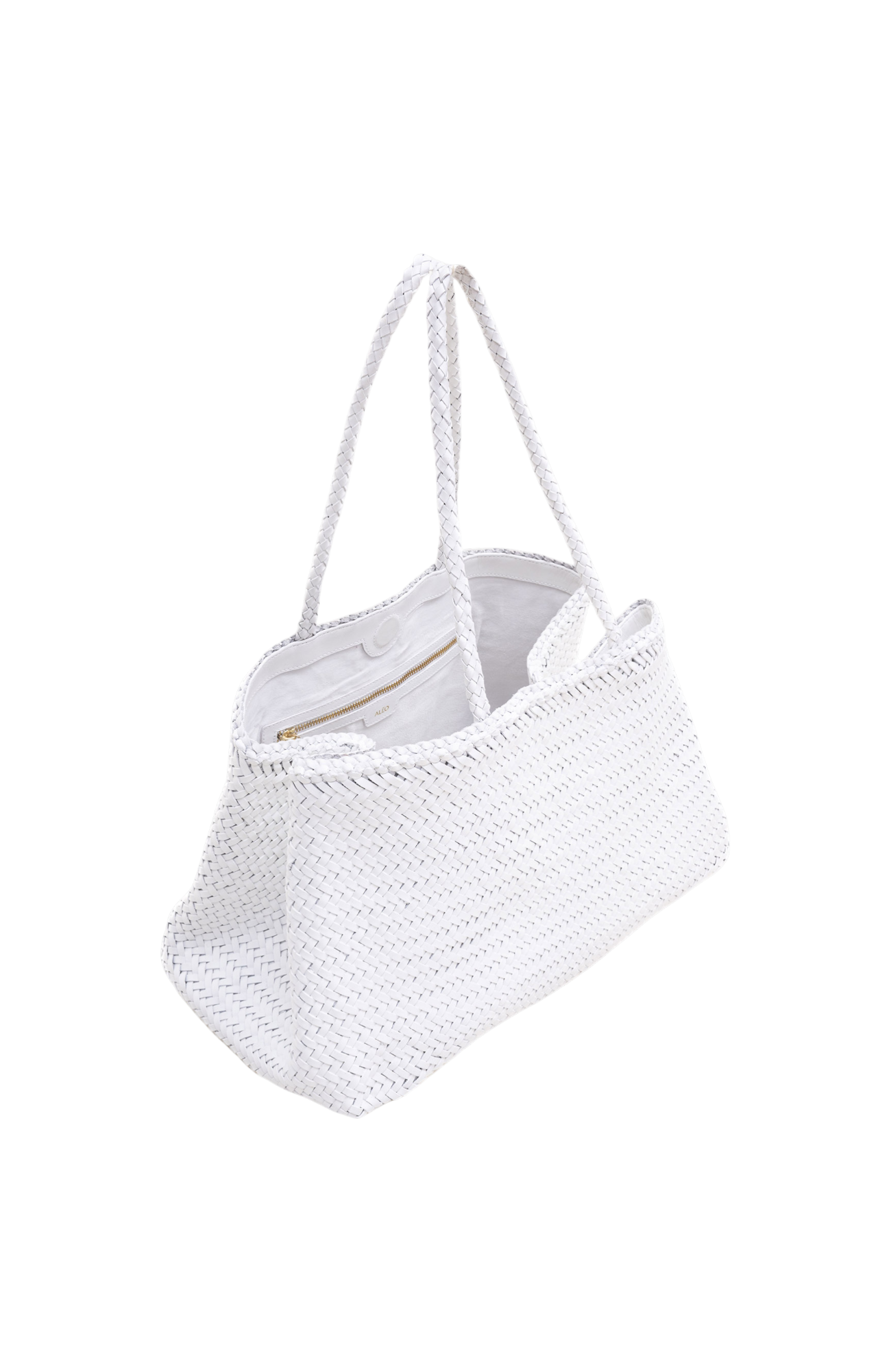 Romy Woven Tote in Ivory