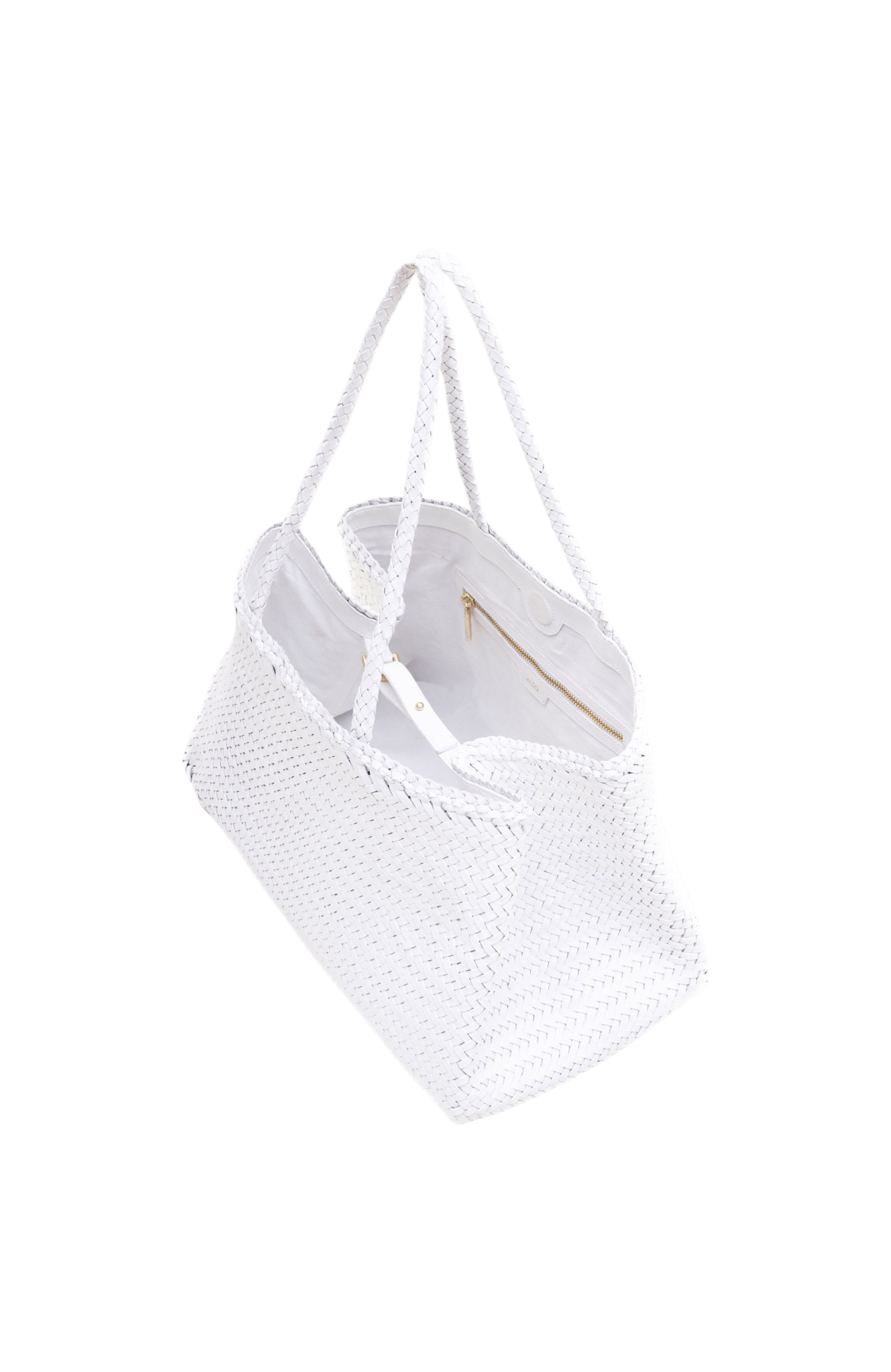 Romy Woven Tote in Ivory