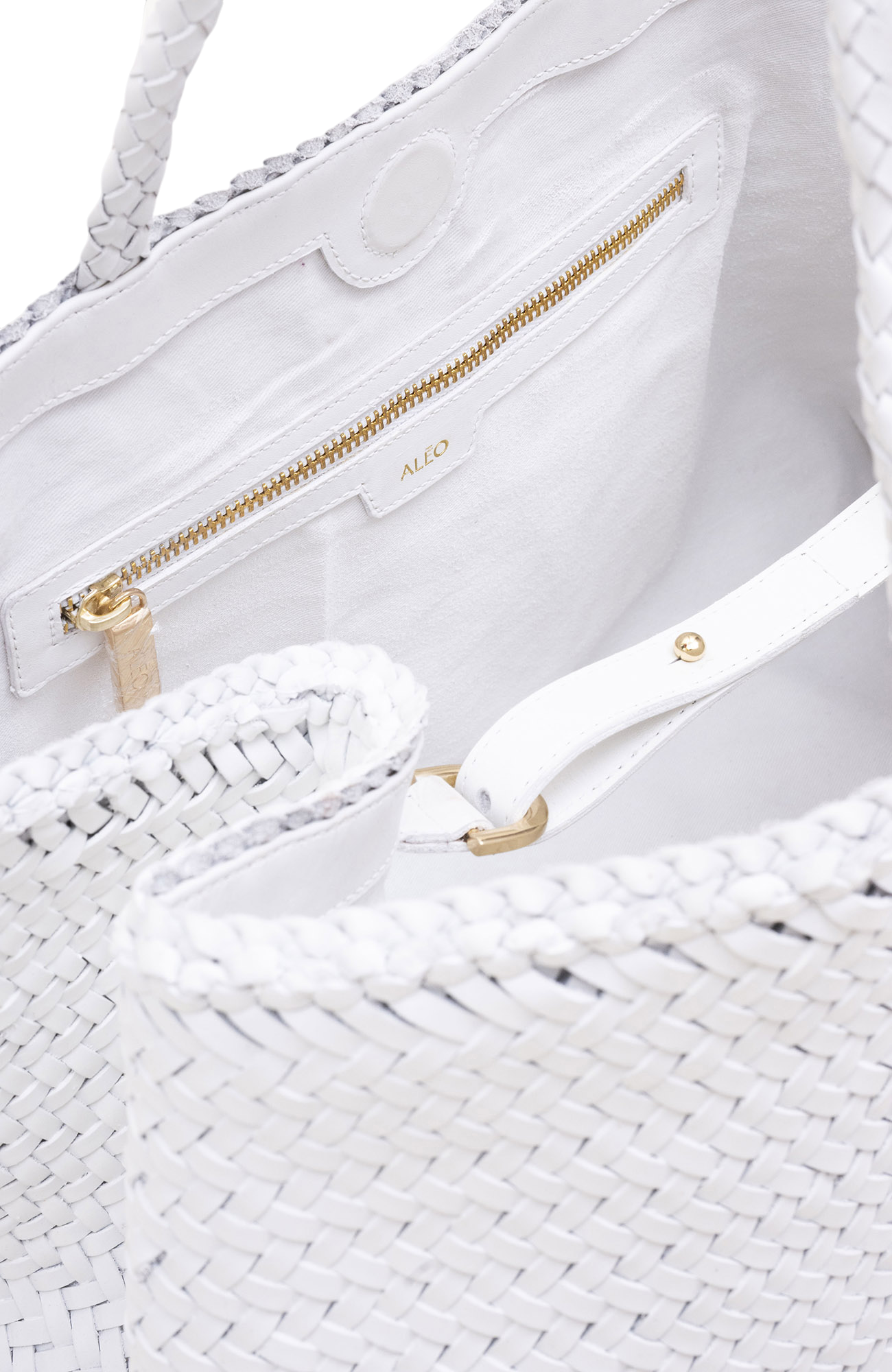 Romy Woven Tote in Ivory