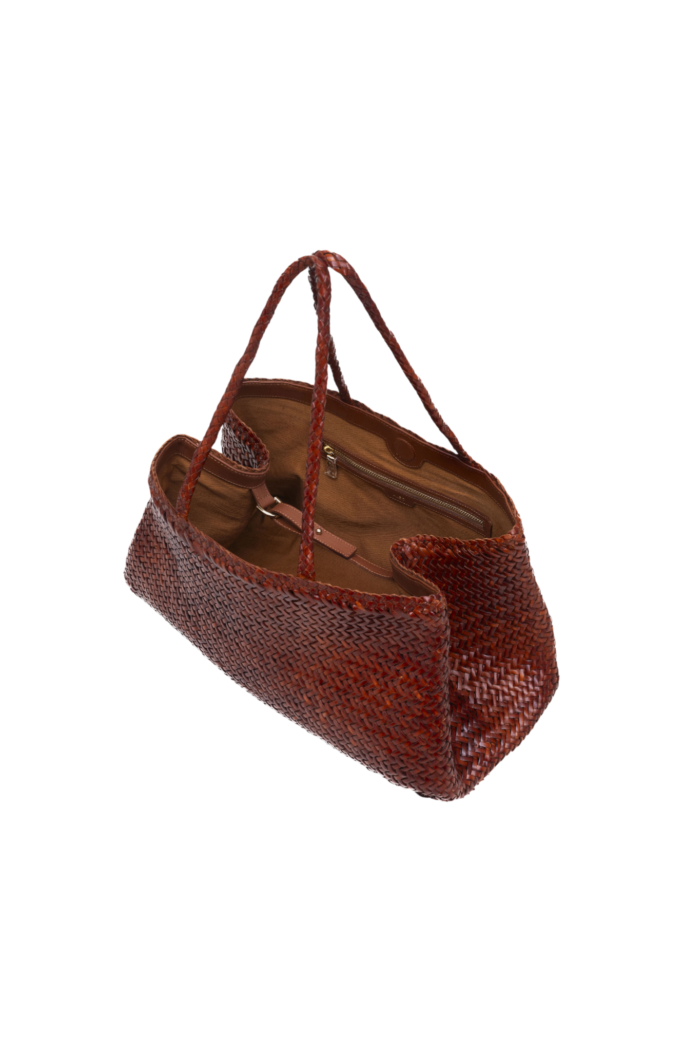 Romy Woven Tote in Toffee Toledo