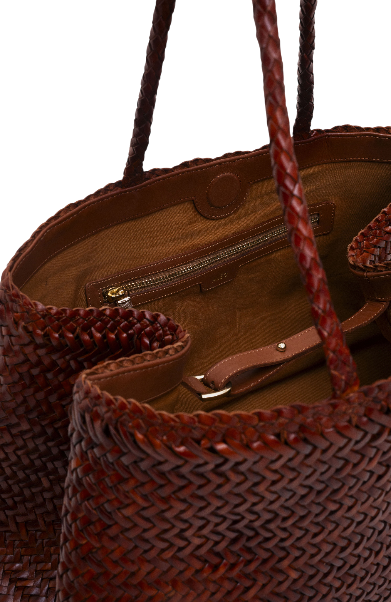 Romy Woven Tote in Toffee Toledo