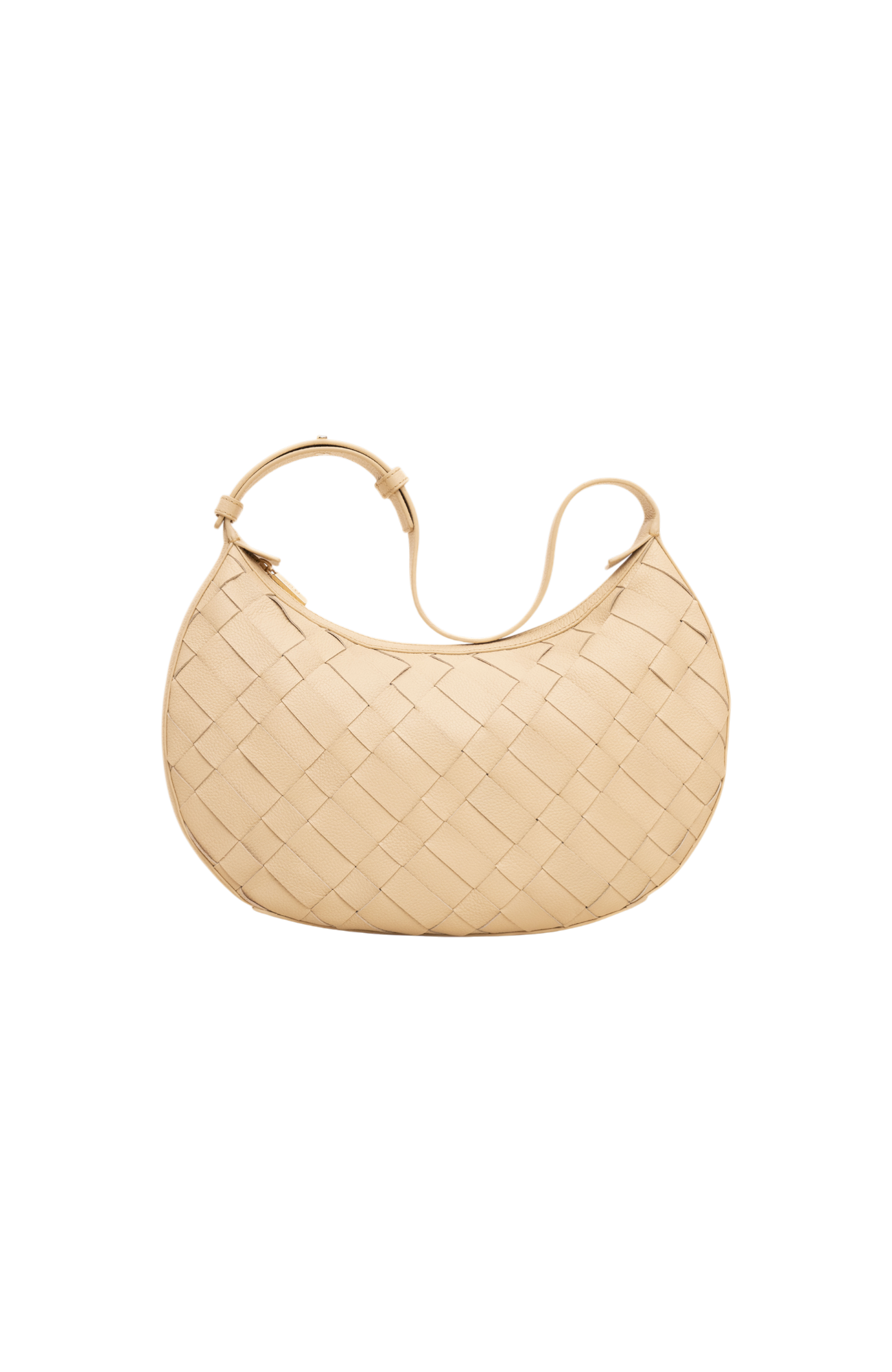 Sienna Woven Shoulder Bag in Sand