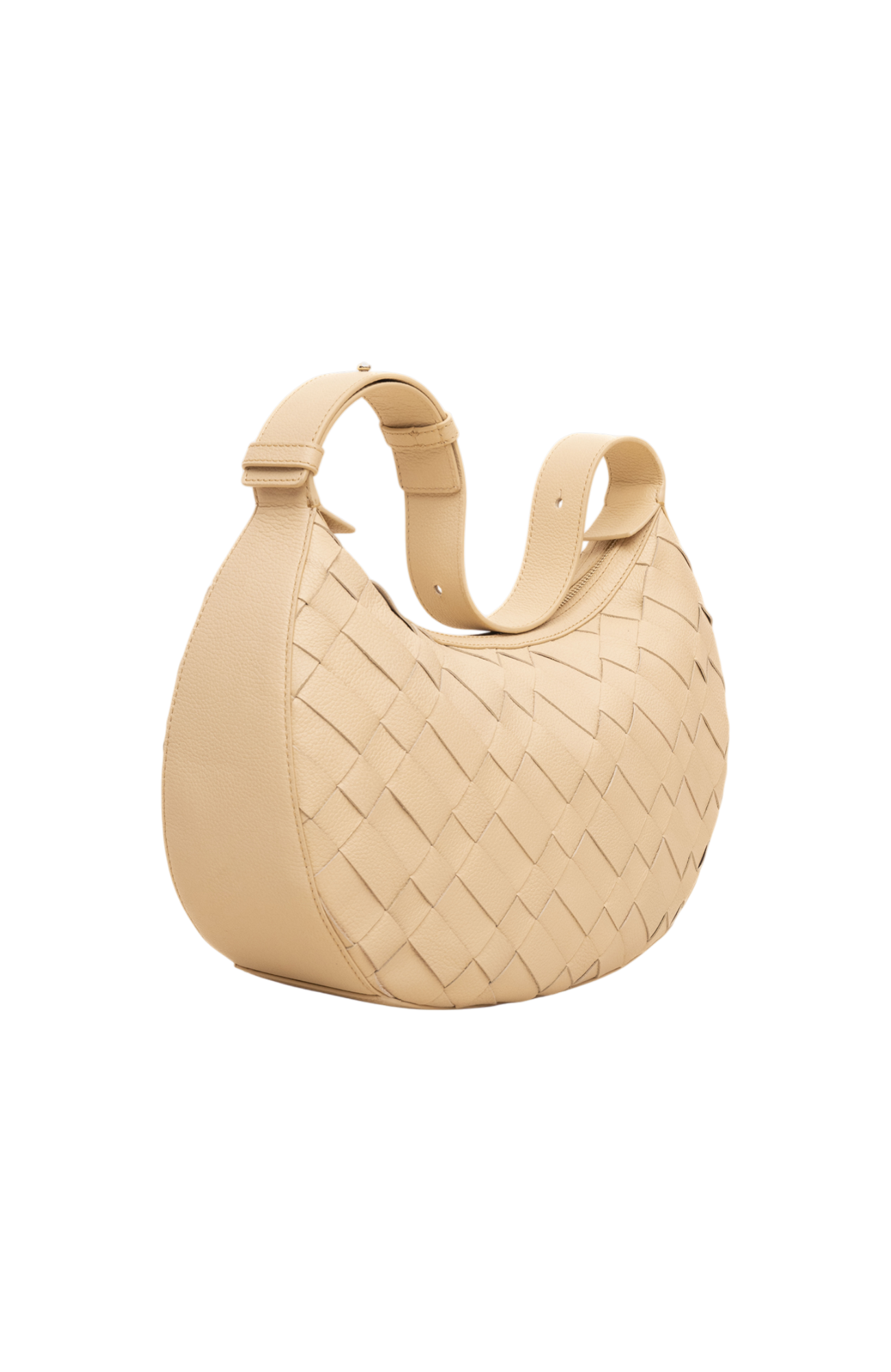 Sienna Woven Shoulder Bag in Sand
