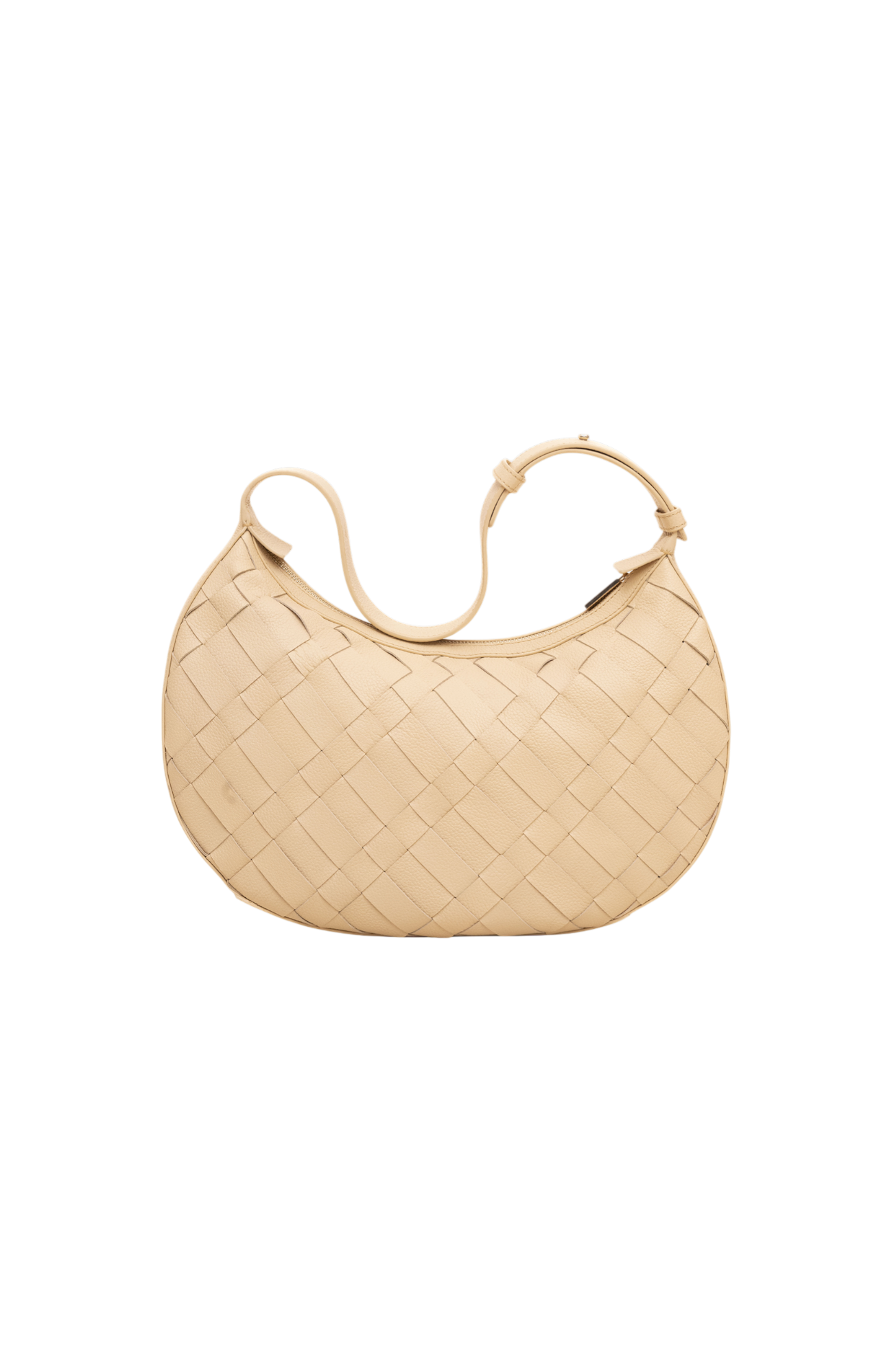 Sienna Woven Shoulder Bag in Sand