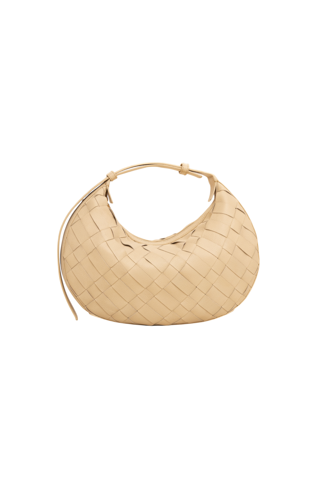 Sienna Woven Shoulder Bag in Sand
