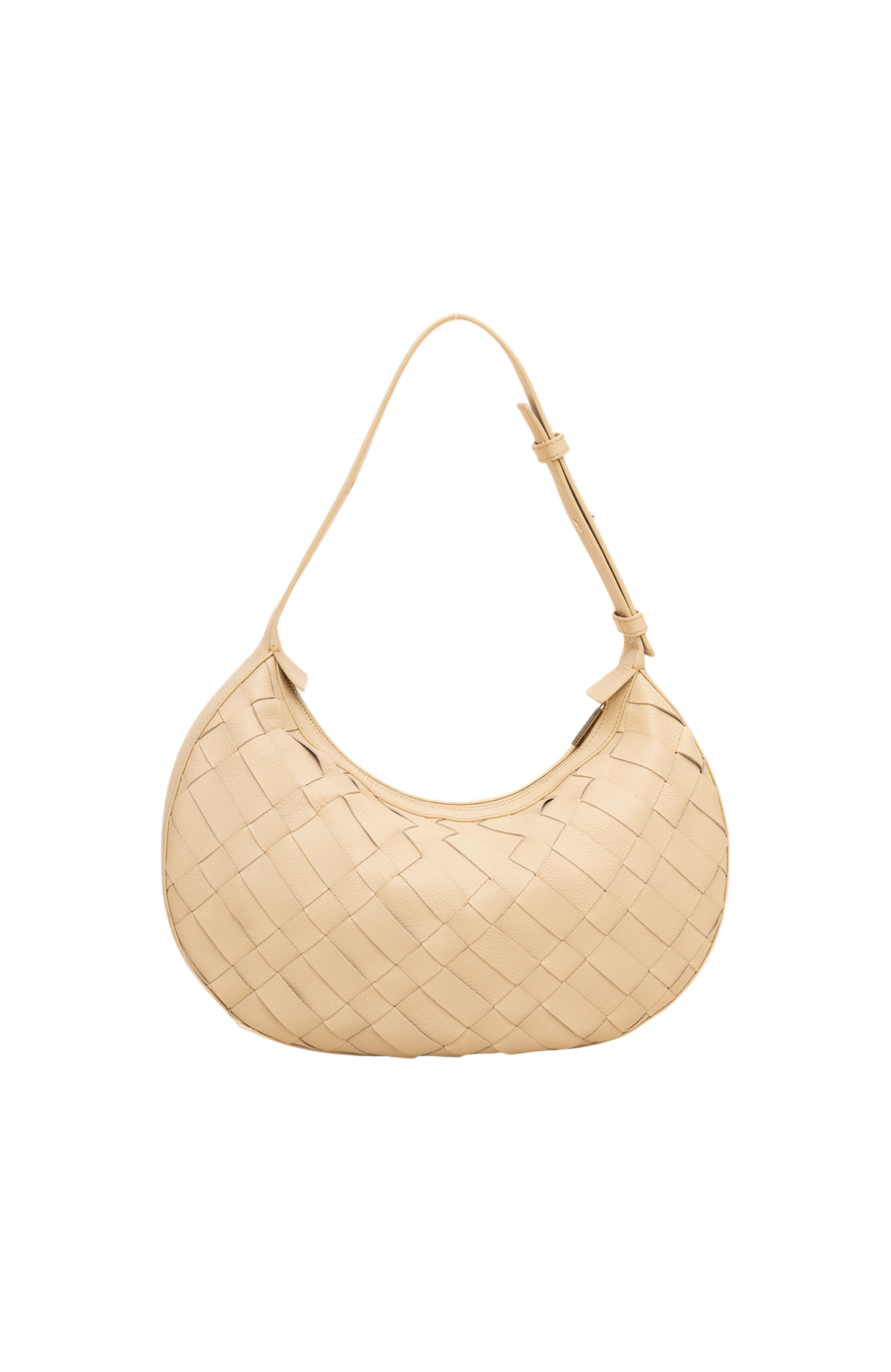 Sienna Woven Shoulder Bag in Sand