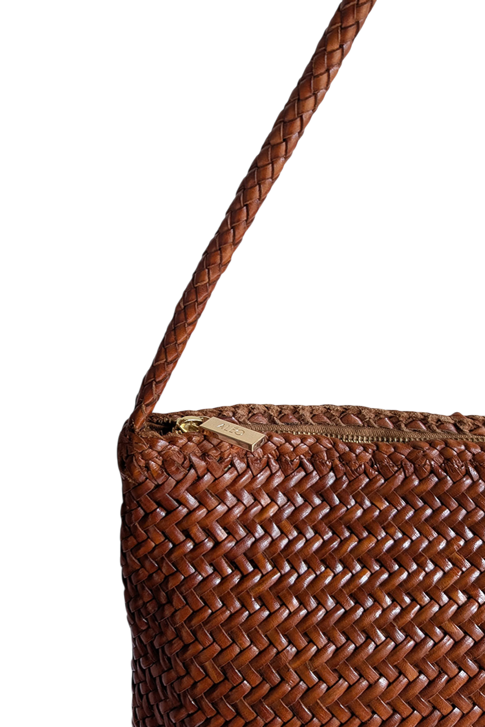 Nina Woven Shoulder Bag in Toffee Toledo