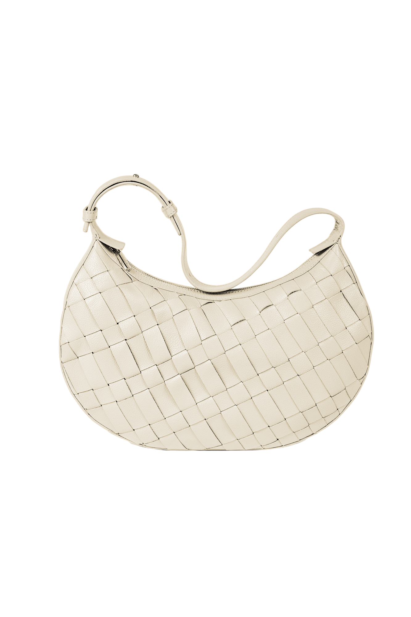Sienna Woven Shoulder Bag in Lemon Drop