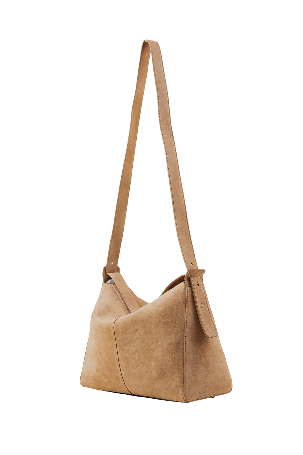 Shiloh Suede Shoulder Bag in Toffee Suede