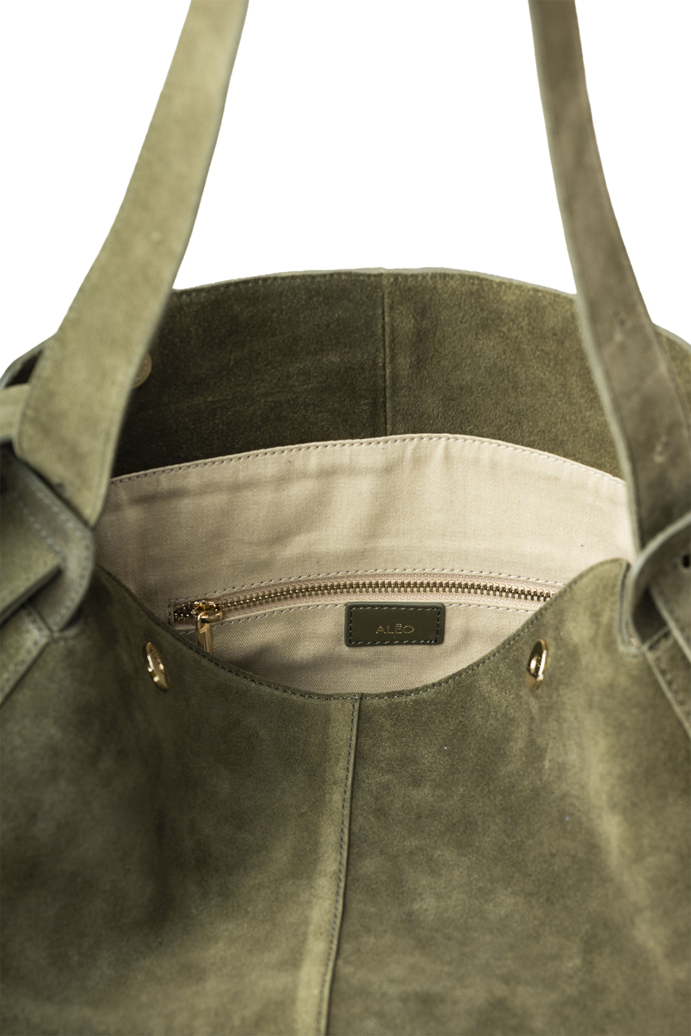Shiloh Suede Shoulder Bag in Olive Suede