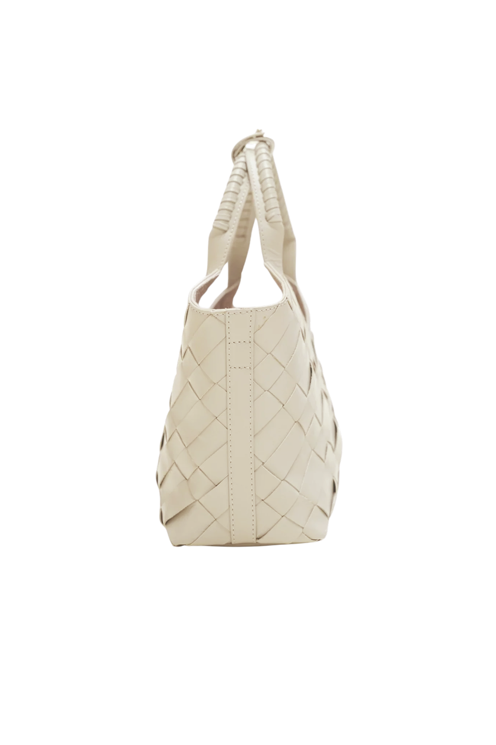 Cabas Mini Woven Shopper in Ivory