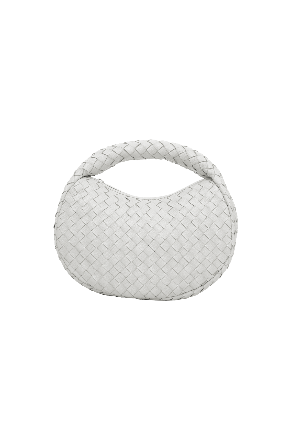 Laluna Mini Woven Shoulder Bag in Ivory