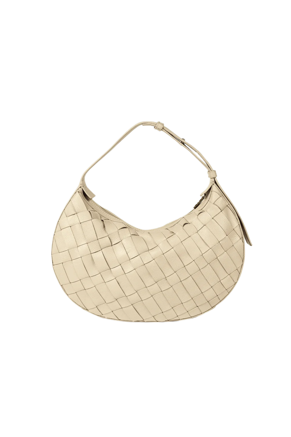 Sienna Woven Shoulder Bag in Ivory