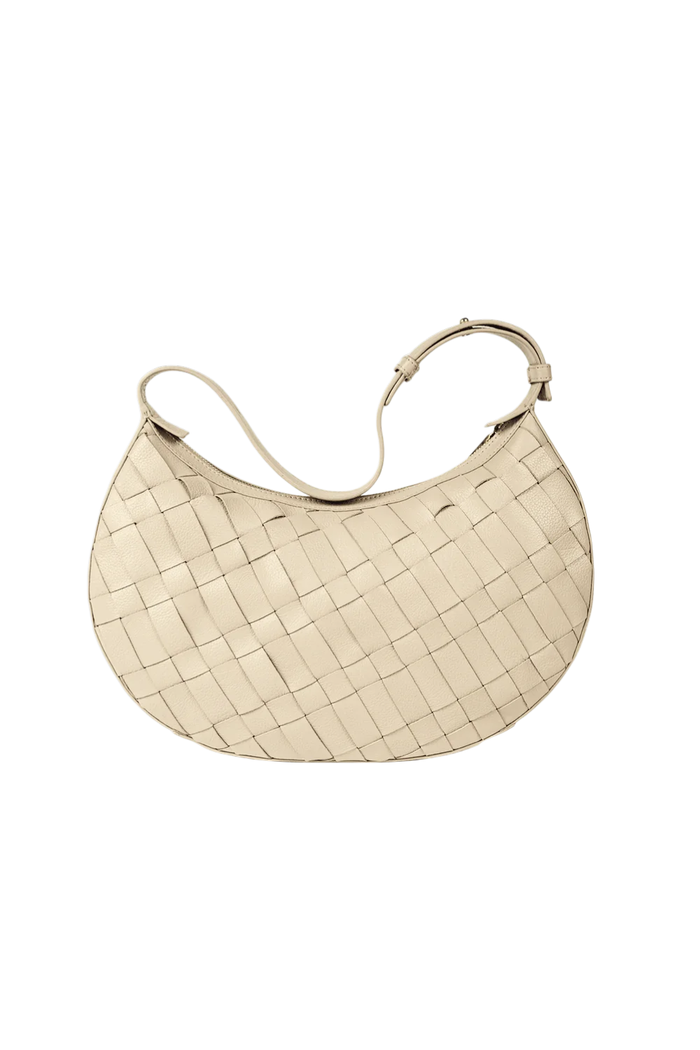 Sienna Woven Shoulder Bag in Pumice