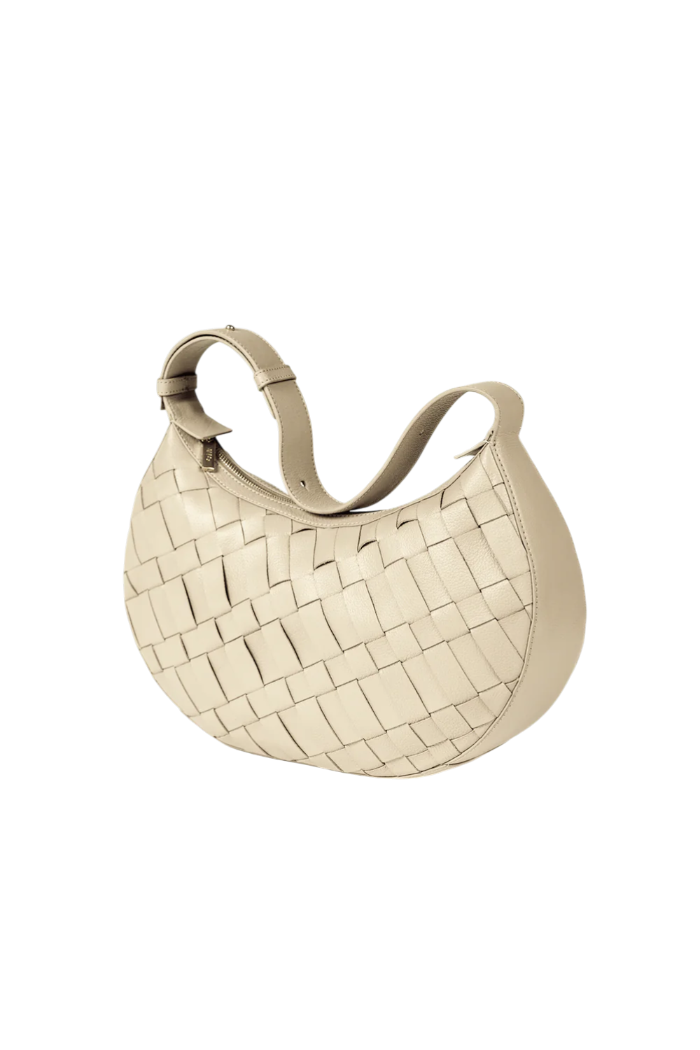 Sienna Woven Shoulder Bag in Ivory
